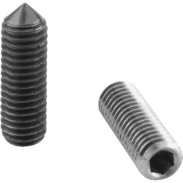 Grub Screw, Hexagon Socket W. Point DIN En Iso4027 D1=M05X10, Steel Black, Kipp, Mfr#: K0797.05X10